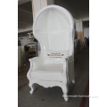 chaise de trône roi de mariage blanc en bois massif